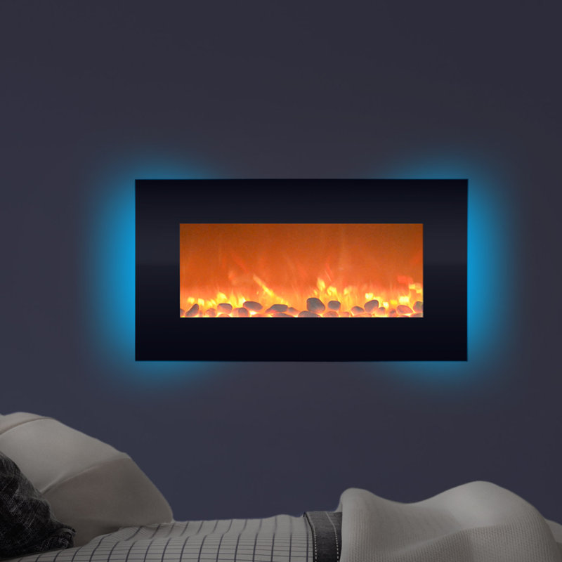 Orren Ellis Hyler Wall Mounted Electric Fireplace & Reviews Wayfair